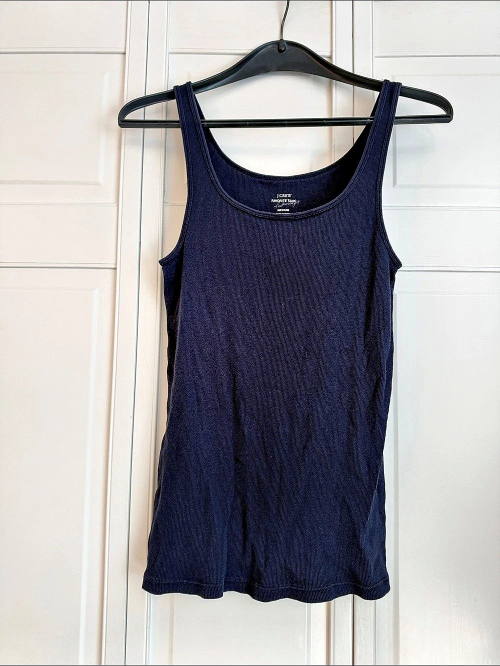 J.Crew Favorite Tank Ribbed Tank Top Blue Size Medium